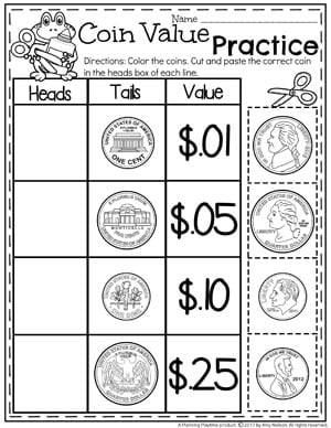 Kindergarten Money Worksheets Kindergarten