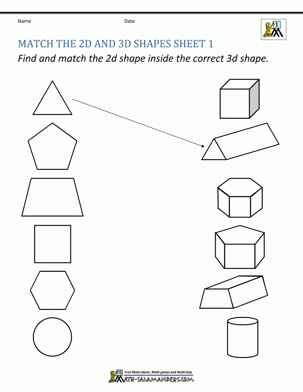 Kindergarten Printable 3D Shapes Worksheets Kindergarten Worksheets