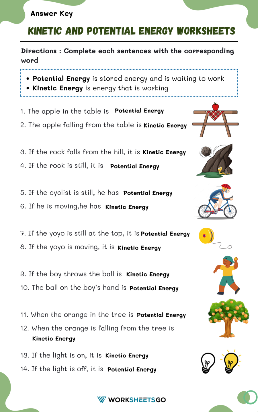 Kinetic And Potential Energy Worksheets WorksheetsGO