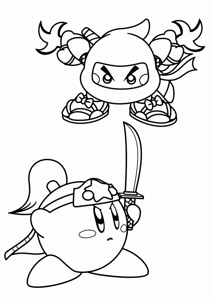 Kirby Coloring Pages Meta Knight Coloring Home
