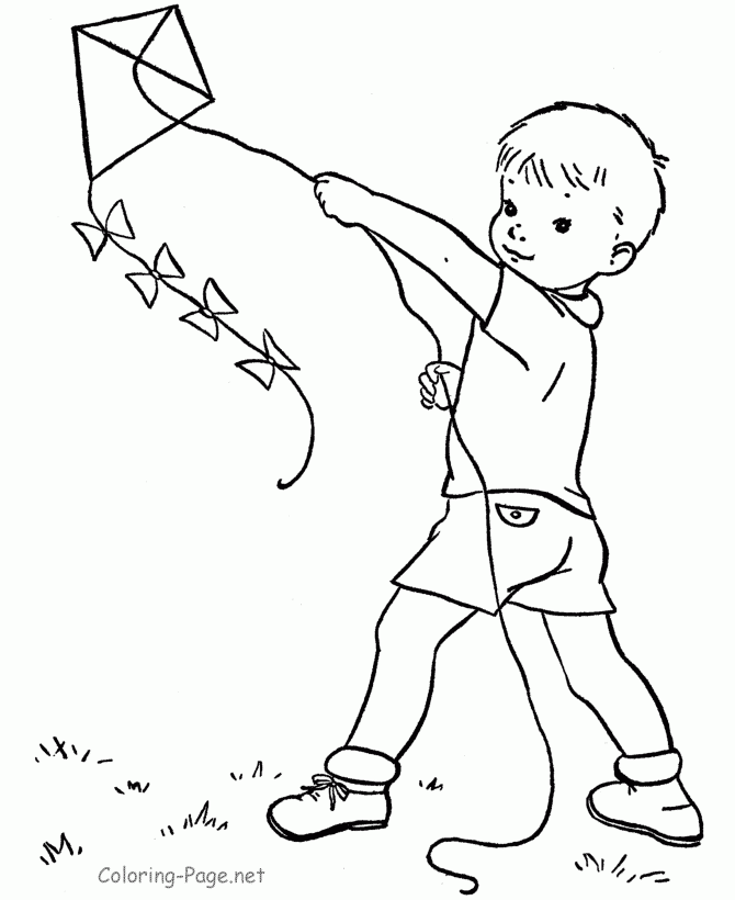 Kite Coloring Page