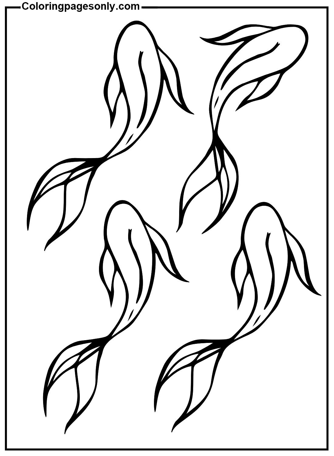 Koi Fish Coloring Page