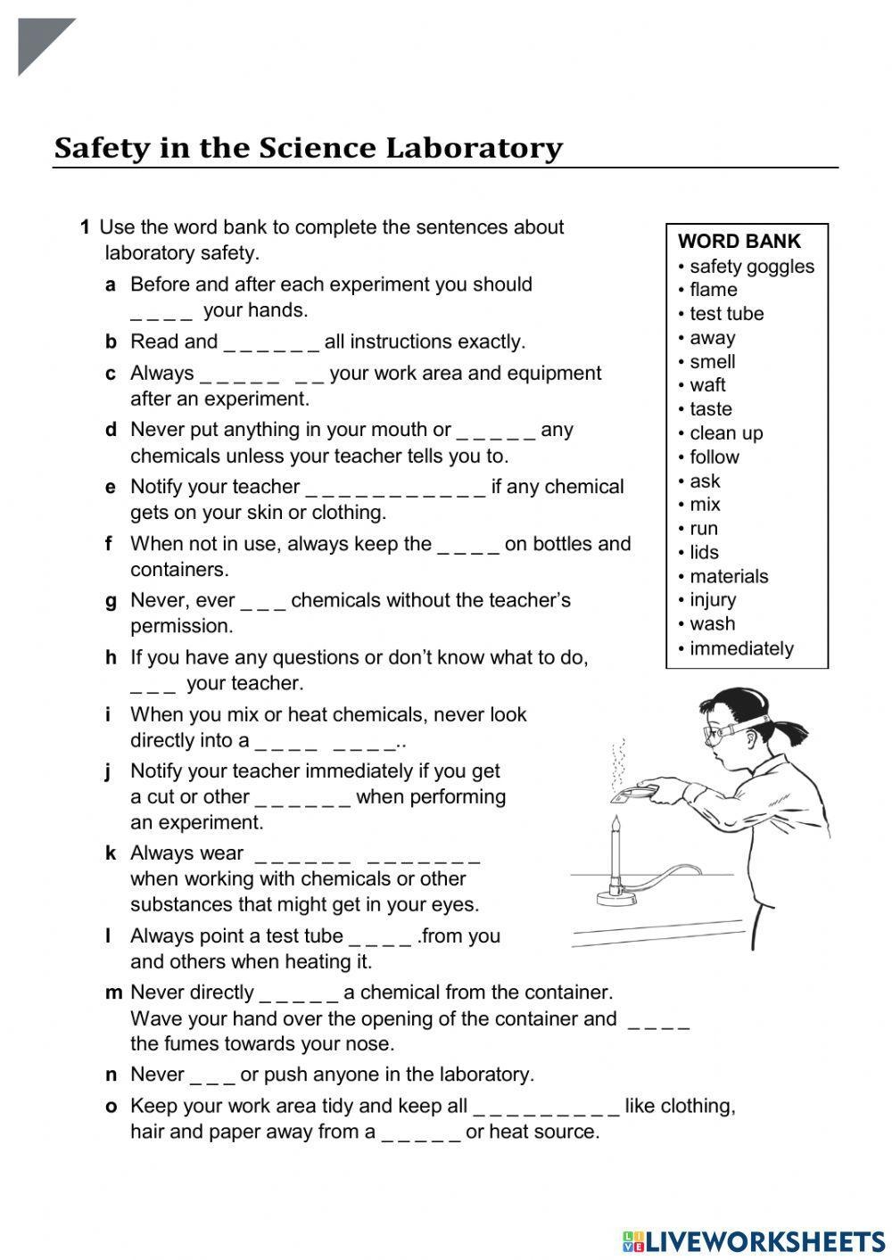 Lab Safety And Hazard Symbols KS3 Science Teaching Resources
