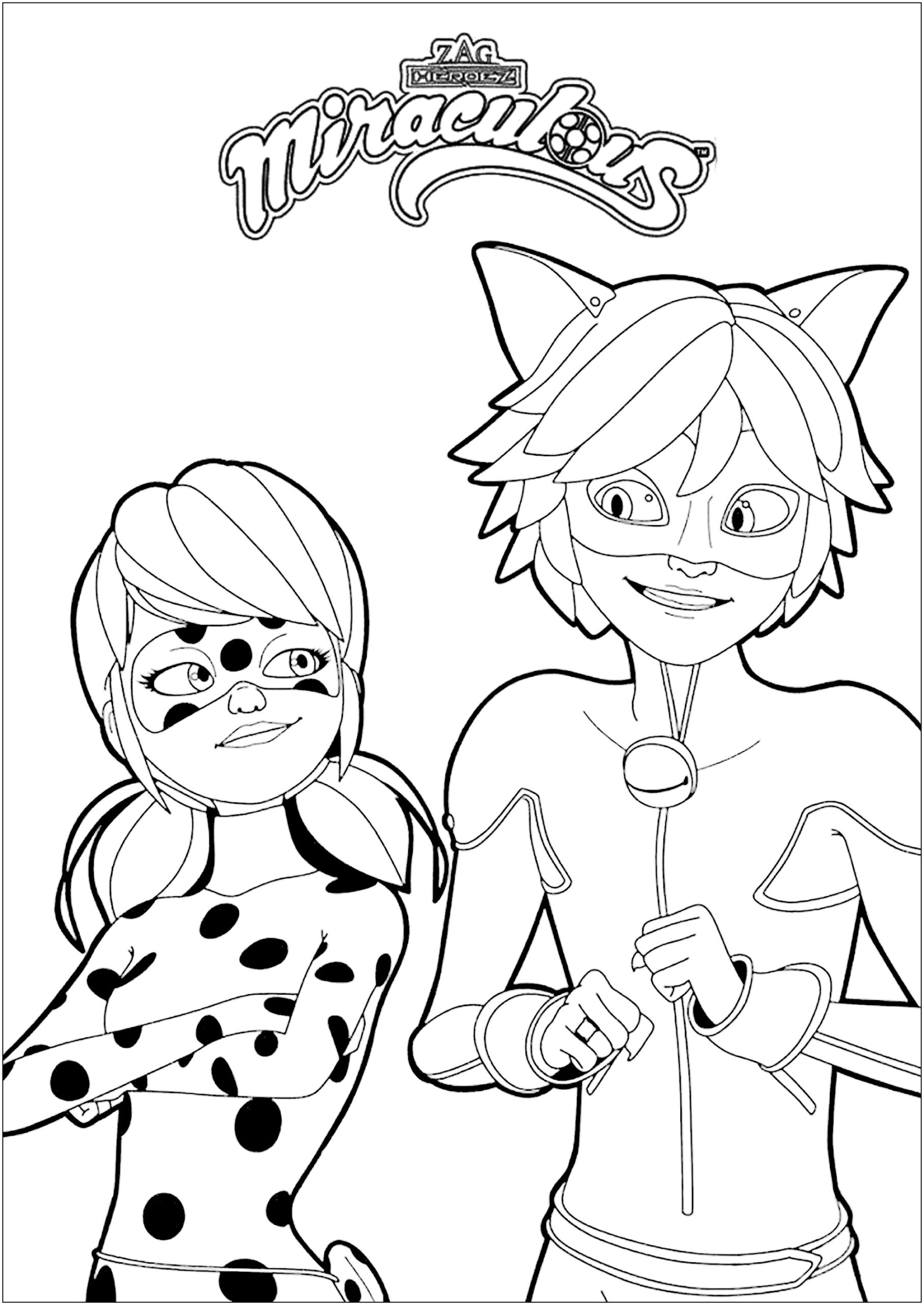Lady Bug Miraculous Coloring Page For Children Miraculous 