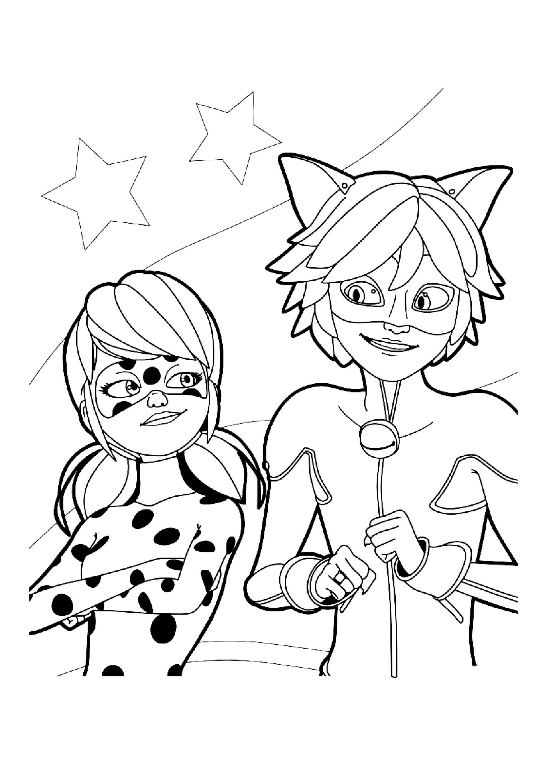 Lady Bug Miraculous Drawing To Color Miraculous LadyBug 