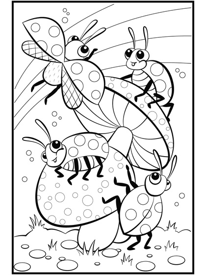 Ladybugs Coloring Pages