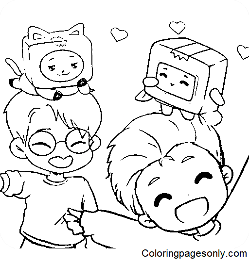 Lankybox Coloring Page