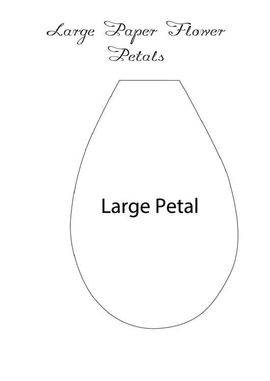 Large Flower Petals Template Printable Pdf Download