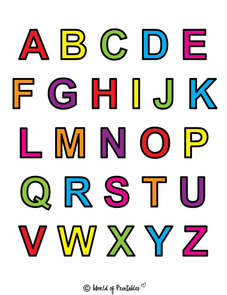Large Printable Alphabet Letters FREE Printables