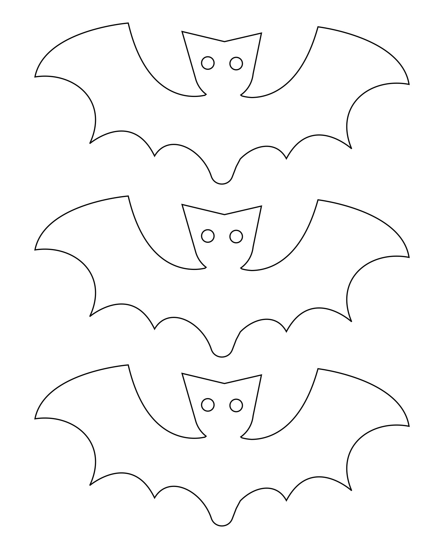 bat outline template free