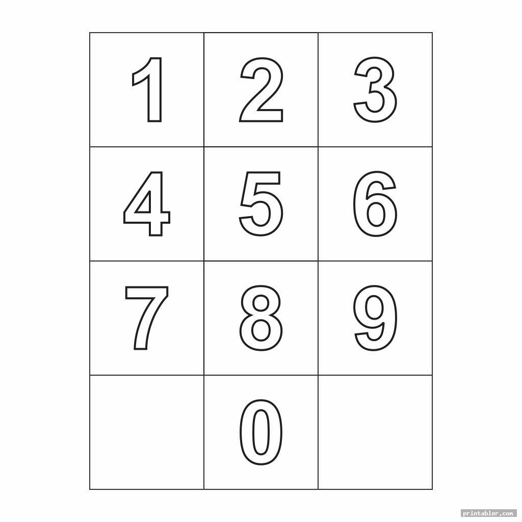Large Printable Numbers 0 9 Gridgit