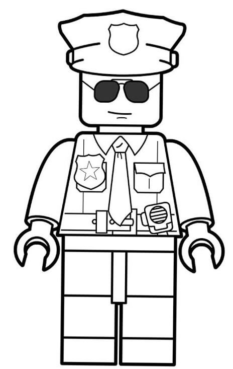 Lego Police Coloring Pages Coloring rocks