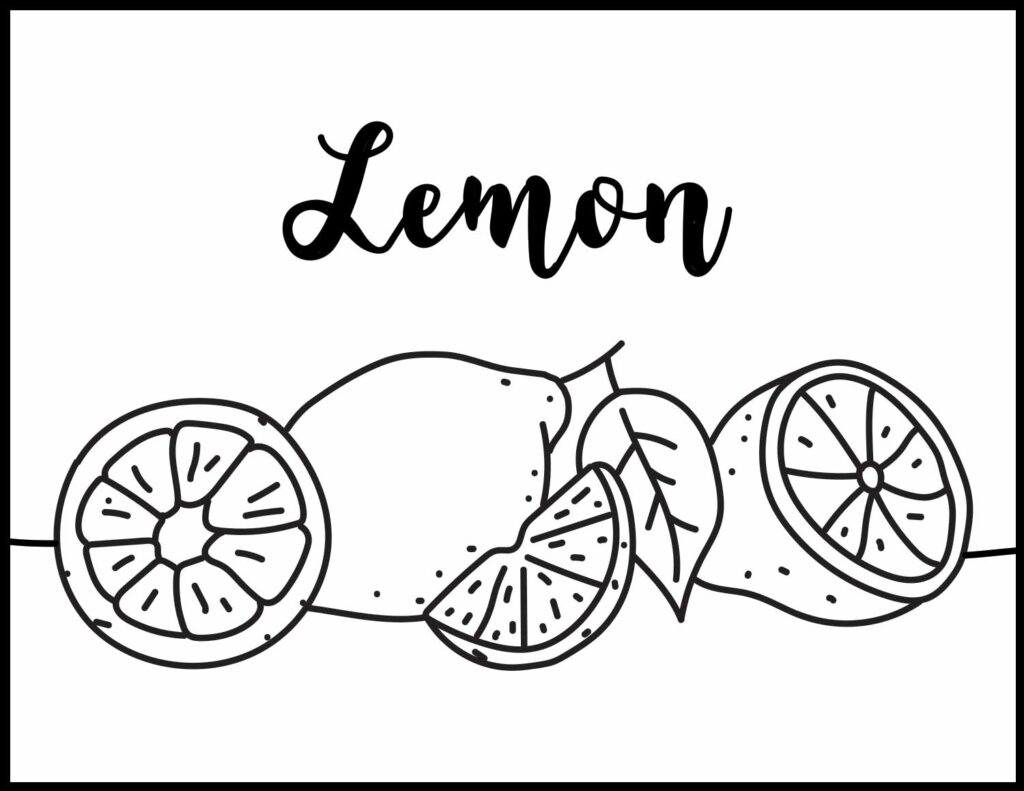 Lemon Coloring Page
