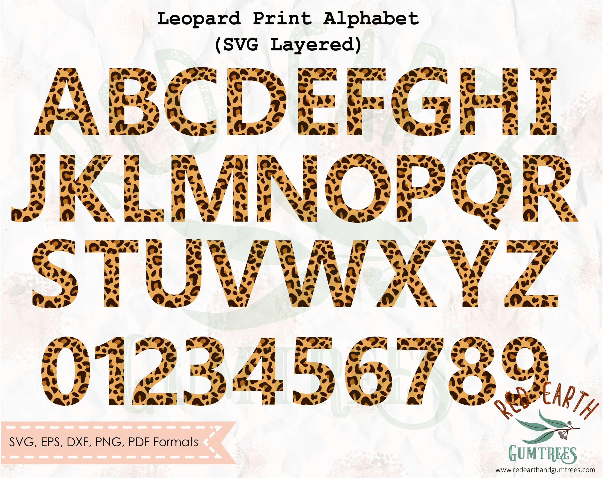 Leopard Print Letters Alphabet SVG Cheetah Letters Alphabet SVG PNG By 