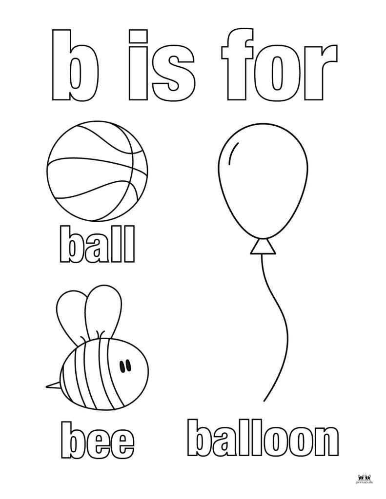 Letter B Coloring Page
