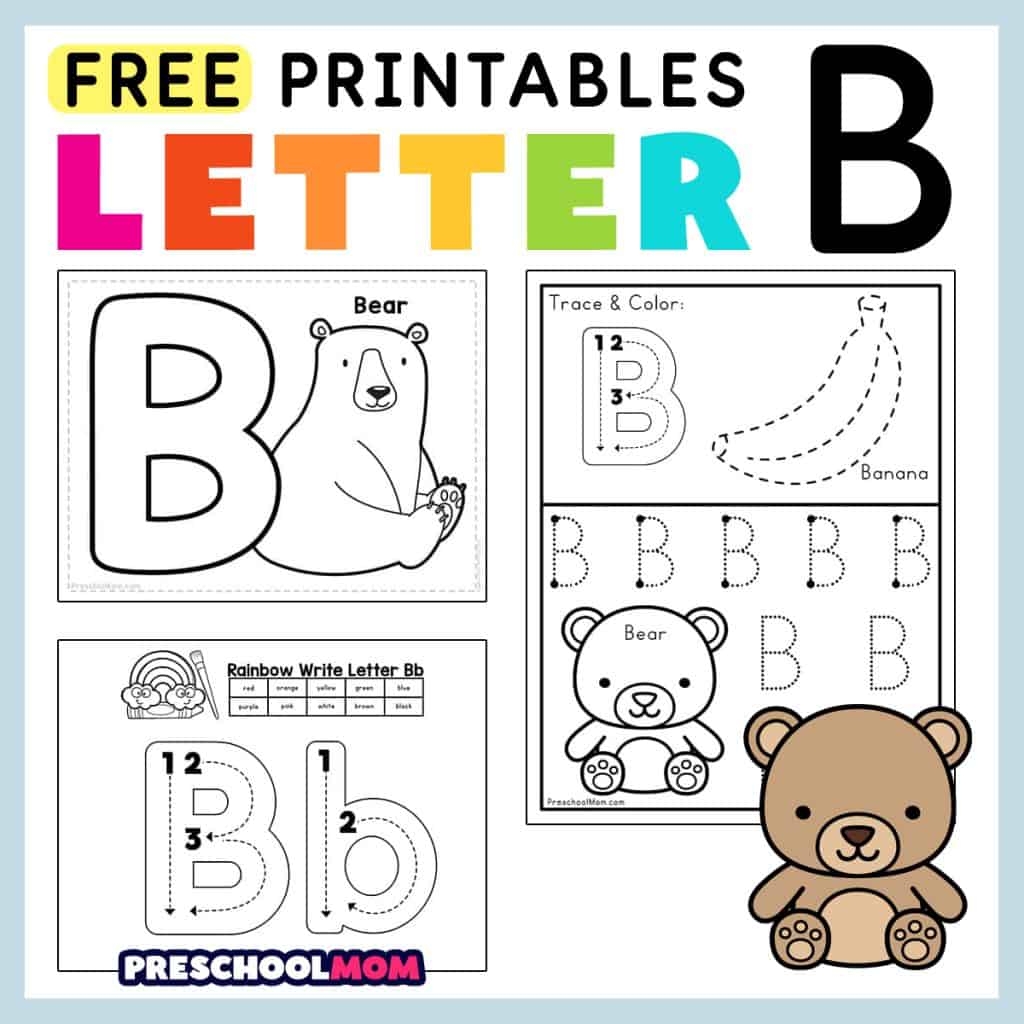 worksheet letter b for preschool