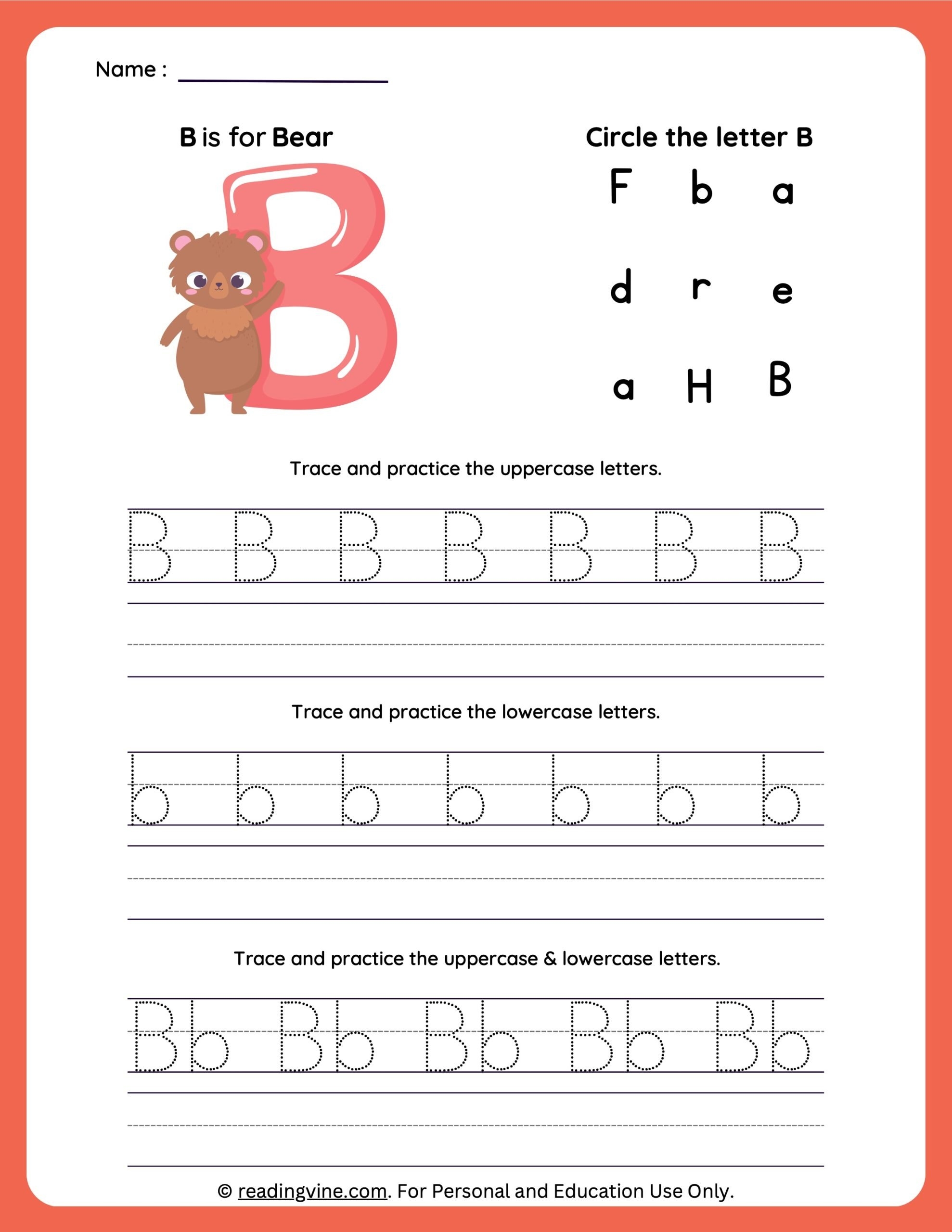 tracing writing worksheets