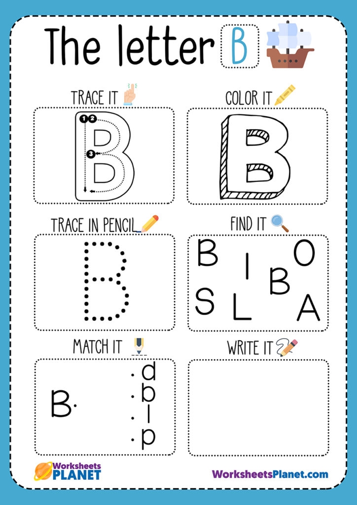 free printable letter b writing worksheet