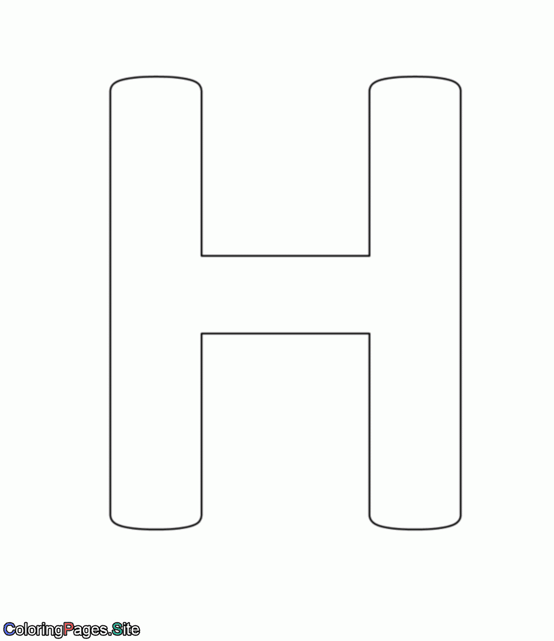 H Coloring Page
