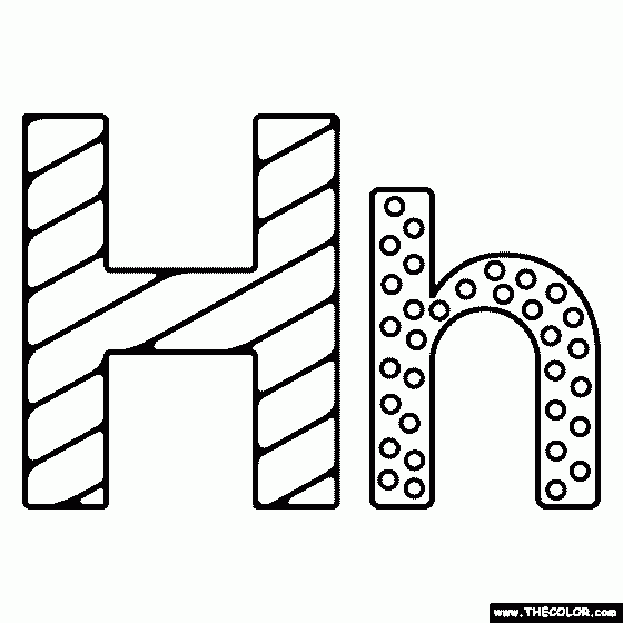 Letter H Coloring Page