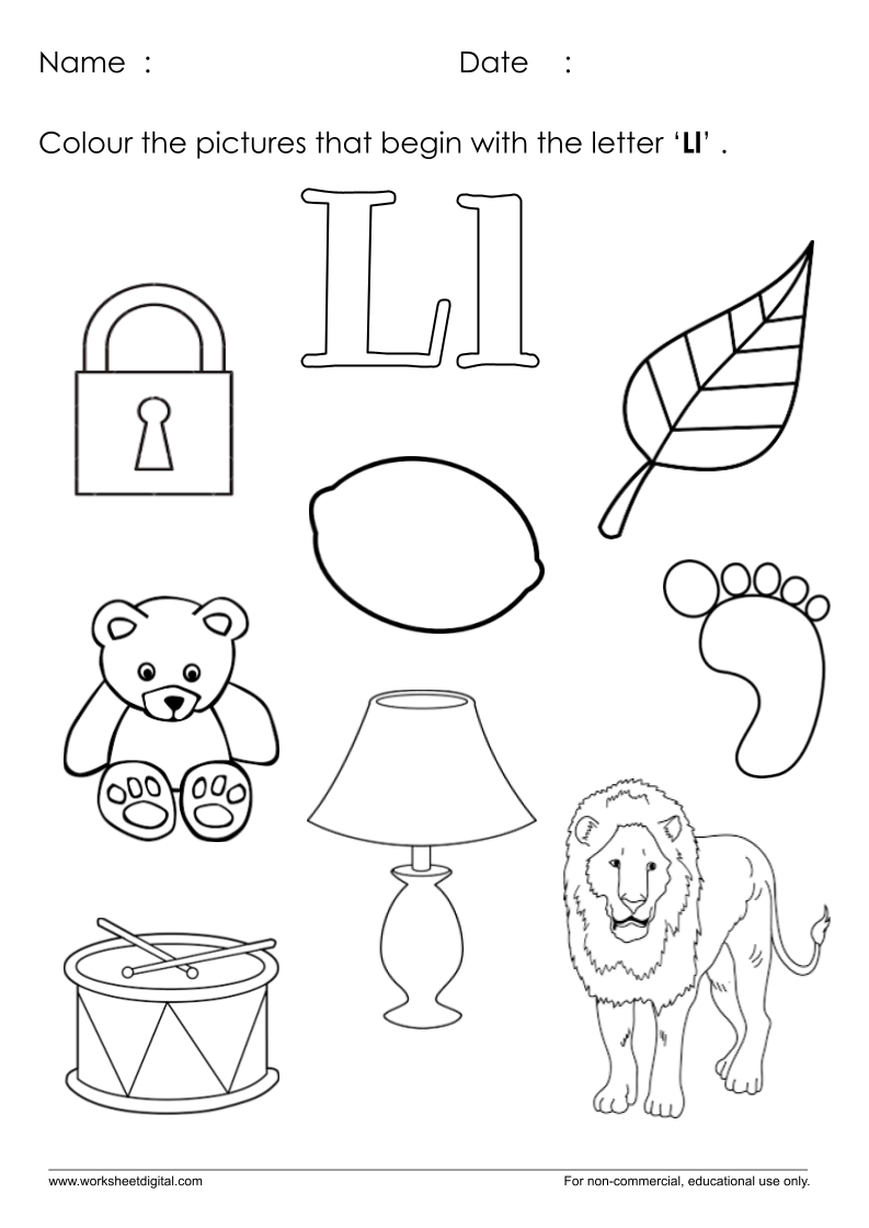 Letter L Worksheet For Kindergarten Worksheet Digital Worksheets 