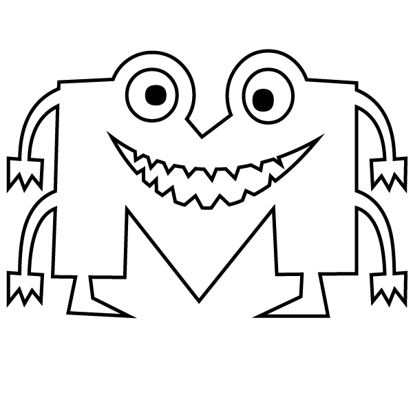 Letter M Coloring Page Babadoodle