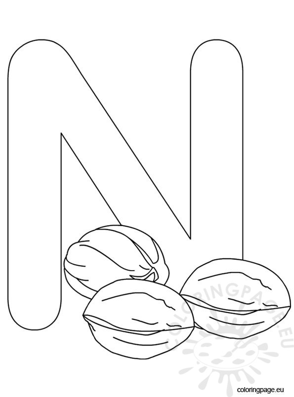 Letter N Coloring Page