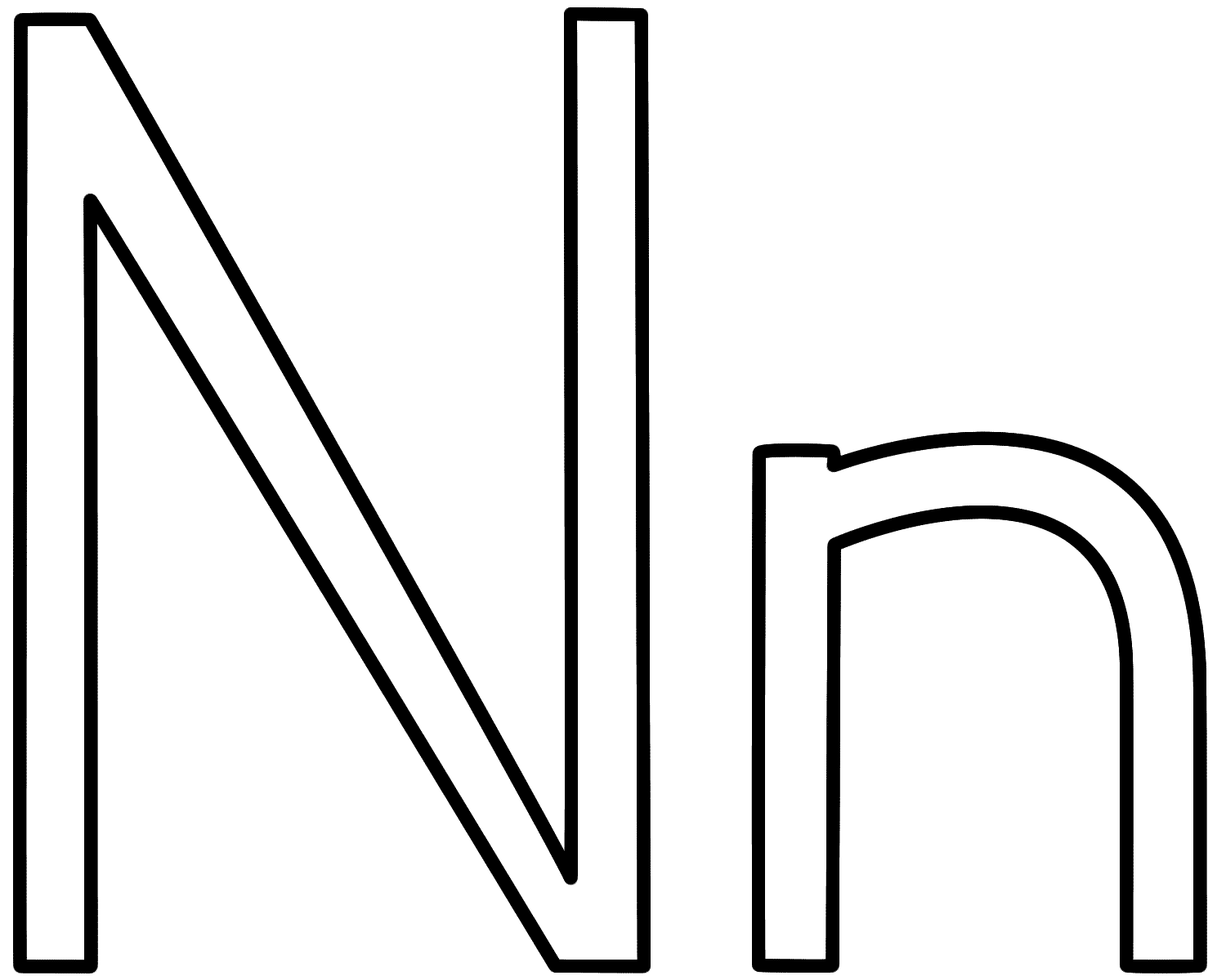 Letter N Coloring Pages Coloring Home
