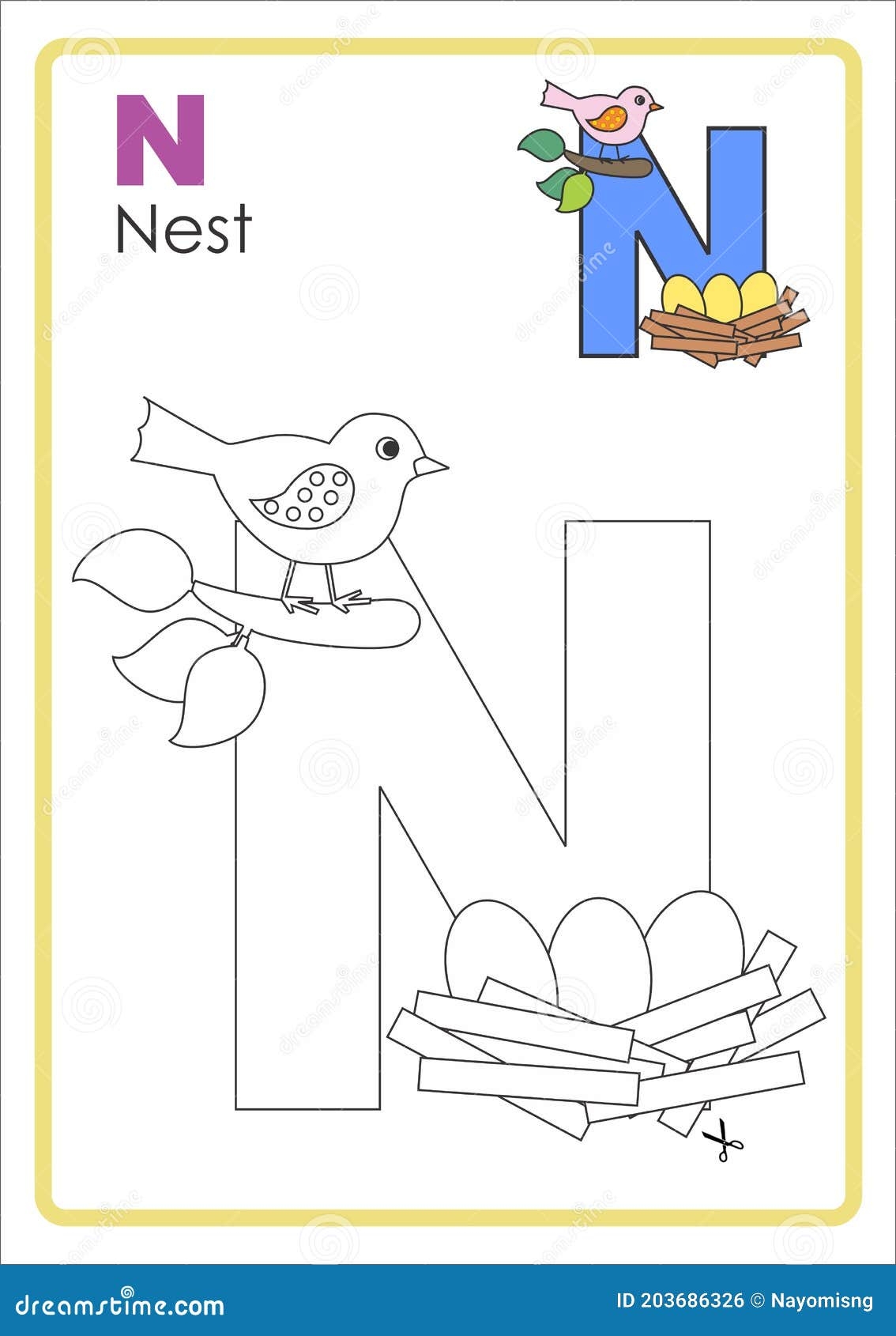 Letter N Crafts Printable