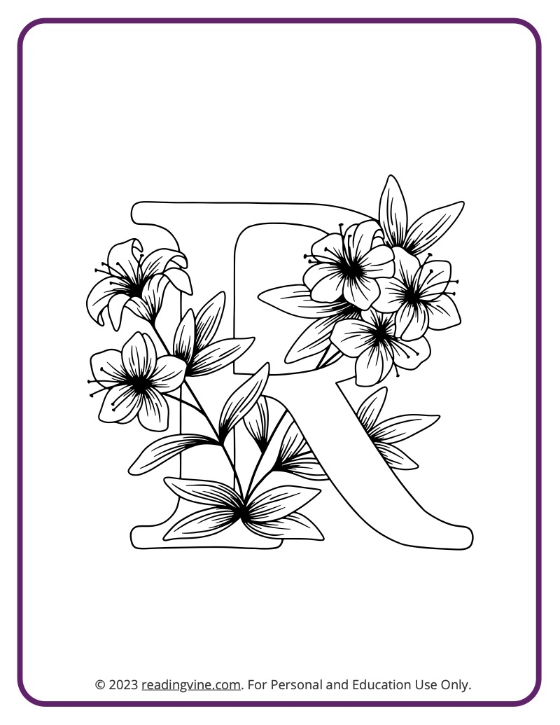 Letter R Coloring Pages
