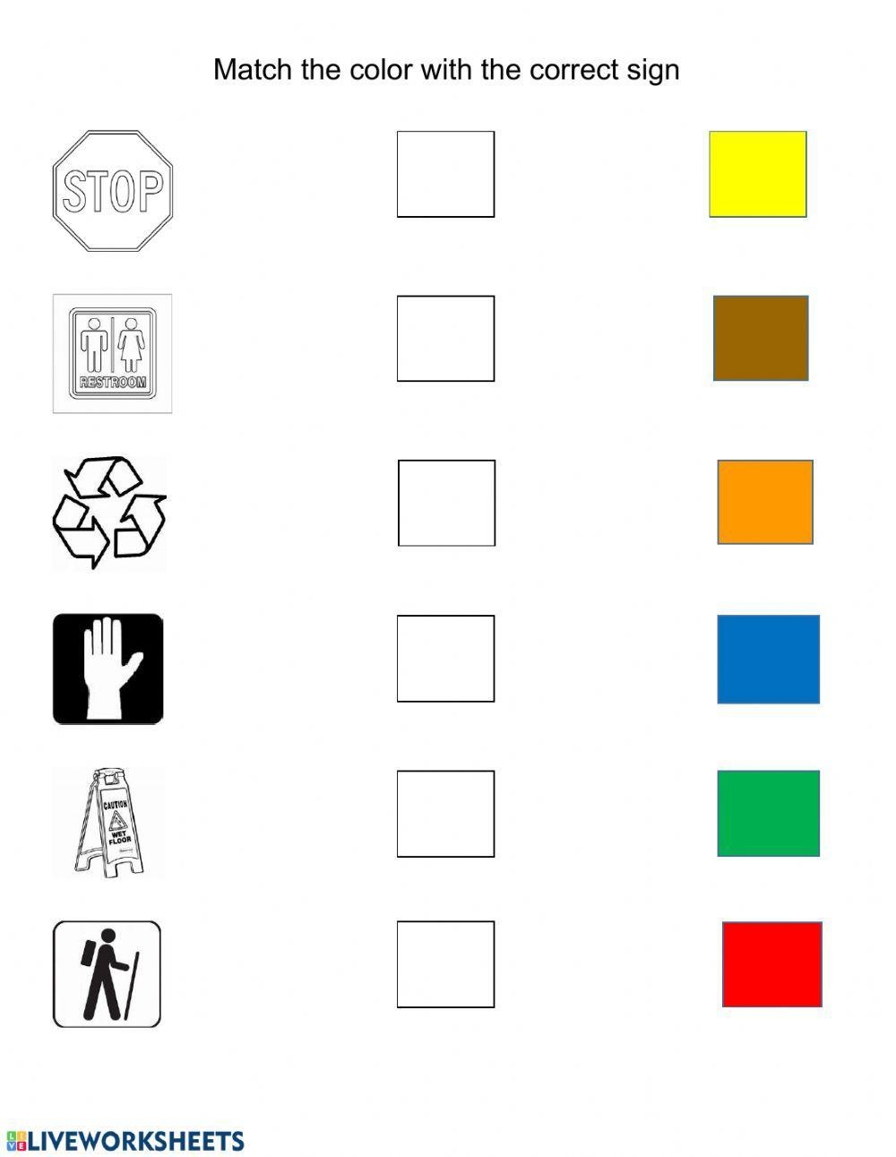 Life Skills Community Safety Signs Printable Worksheets Special 