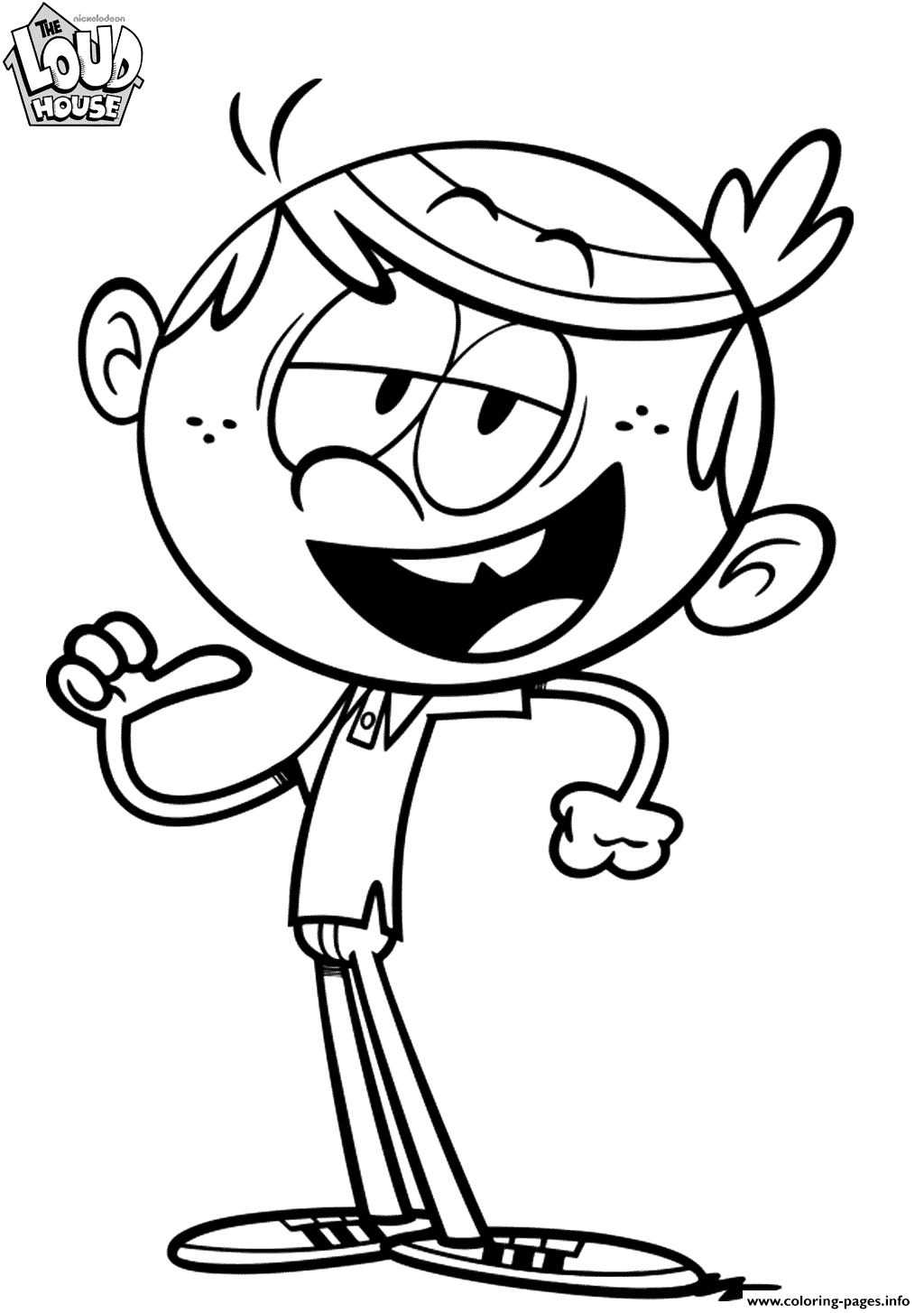 Lincoln Loud House Coloring Page Printable