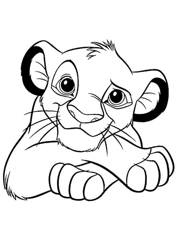 Simba Coloring Page