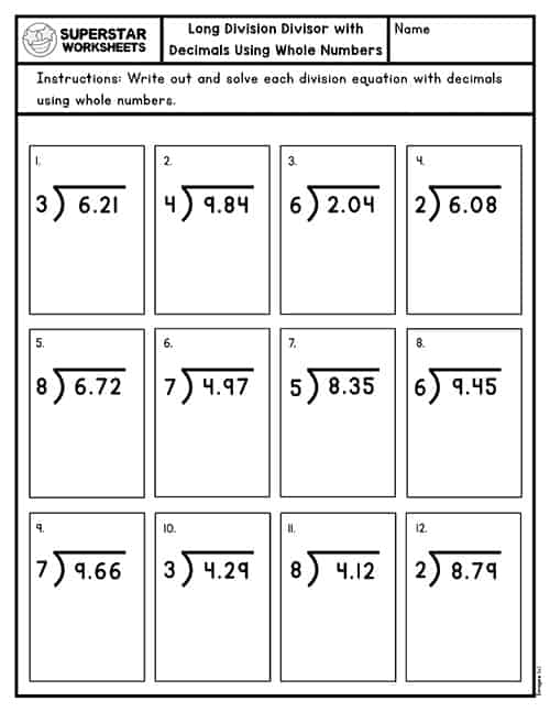 Long Division Worksheets Superstar Worksheets Worksheets Library