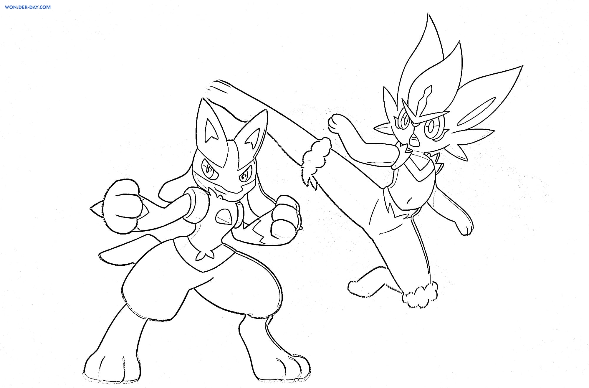 Lucario Coloring Page