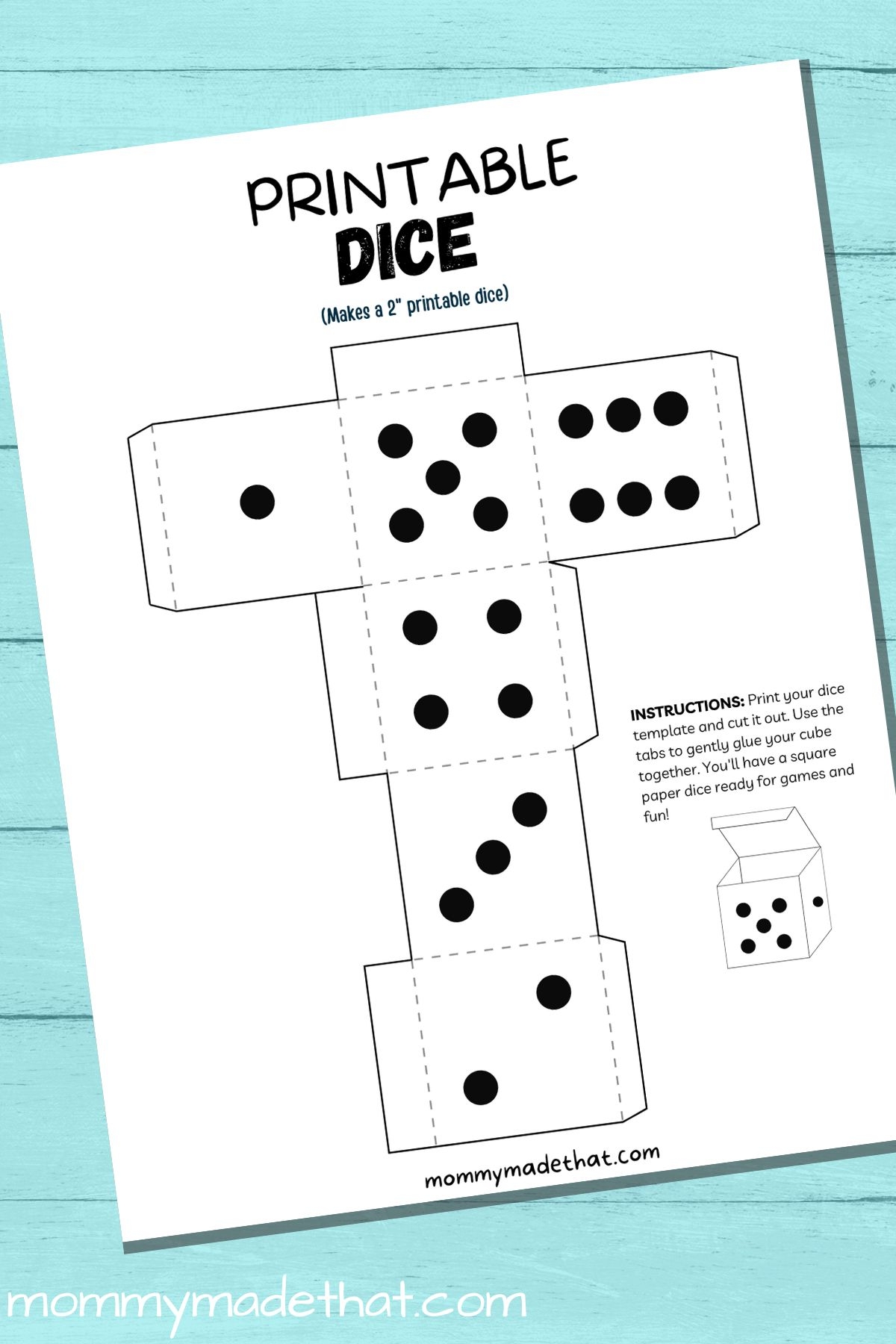 Make Your Own Dice Template At Netchanablog Blog