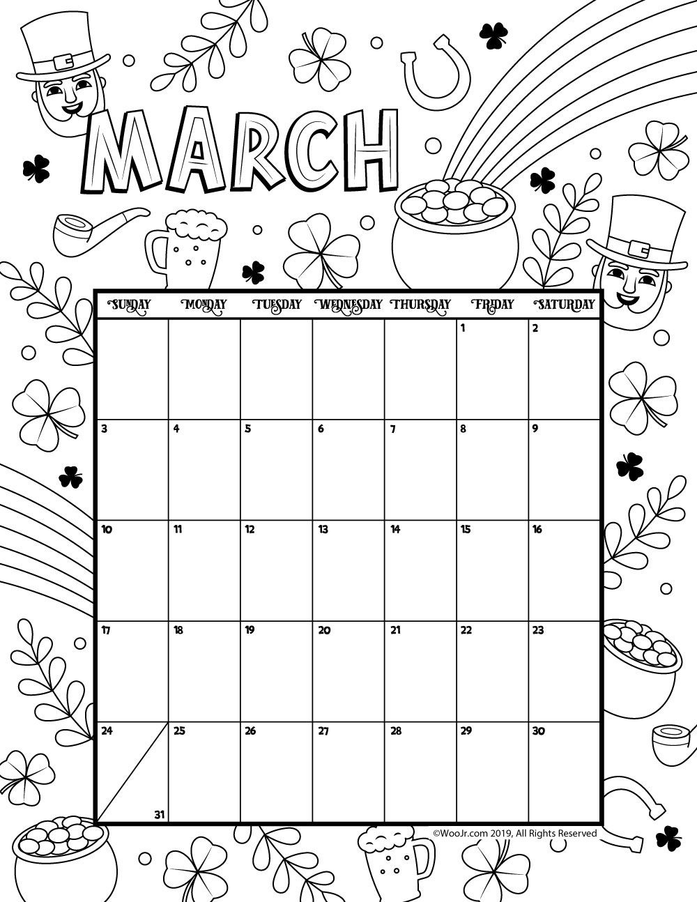 march activities for toddlers printable