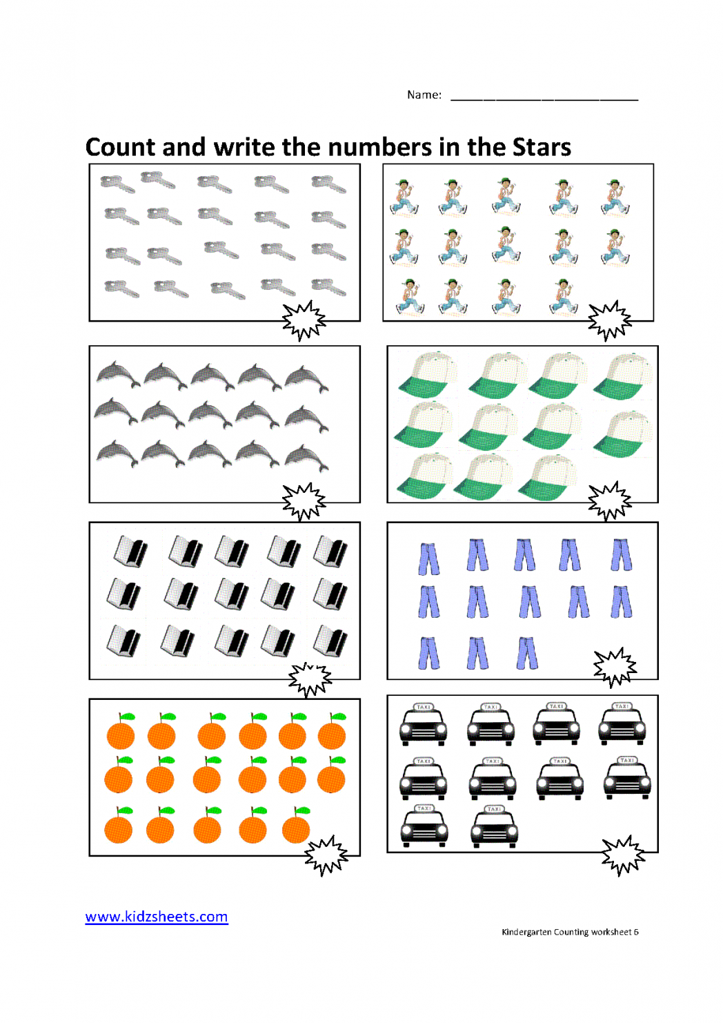 counting worksheets 1 20