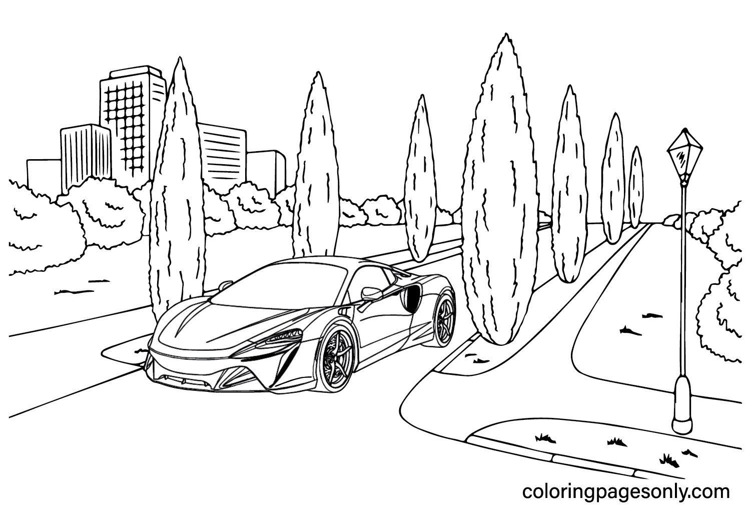 McLaren 675LT Coloring Page Free Printable Coloring Pages