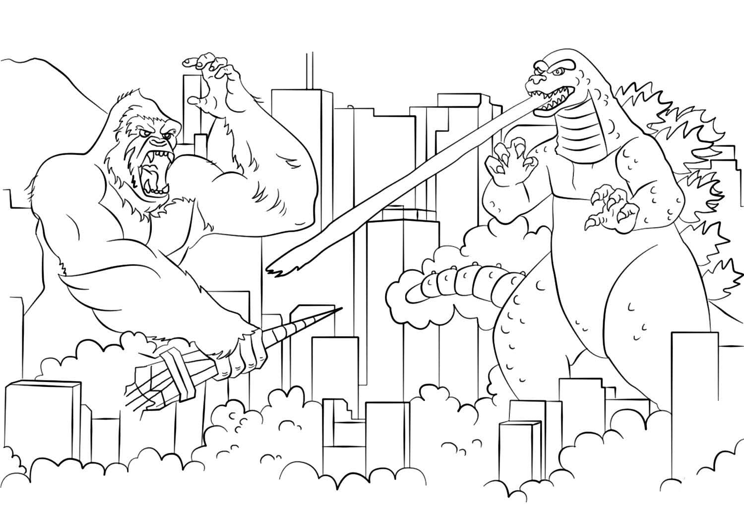 Mecha Godzilla Coloring Pages Coloring Home