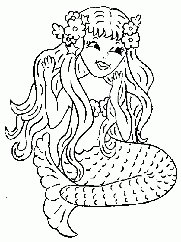 Mermaid Printable Coloring Pages