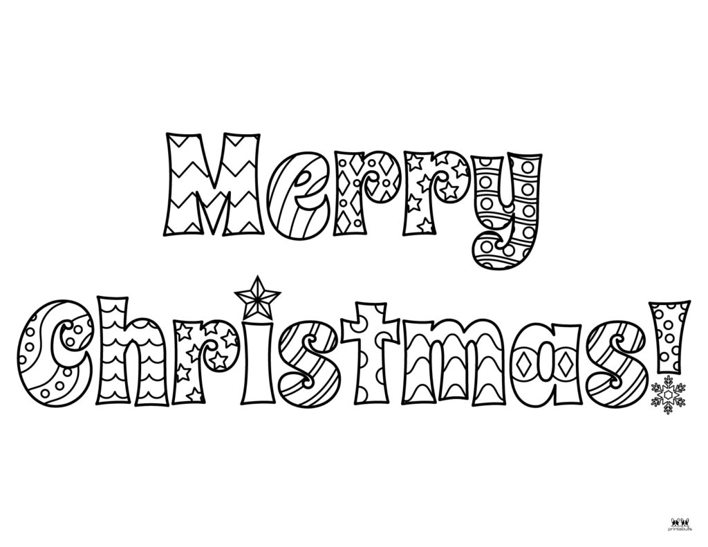 Merry Christmas Coloring Page