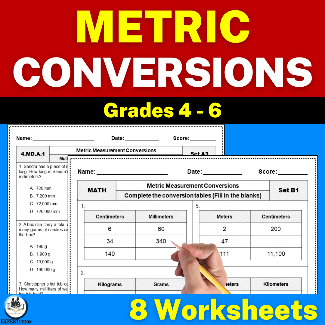 Metric System Measurement Conversion Worksheets ExperTuition 