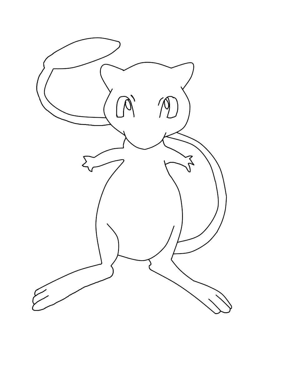 Mew Pokemon Coloring Pages