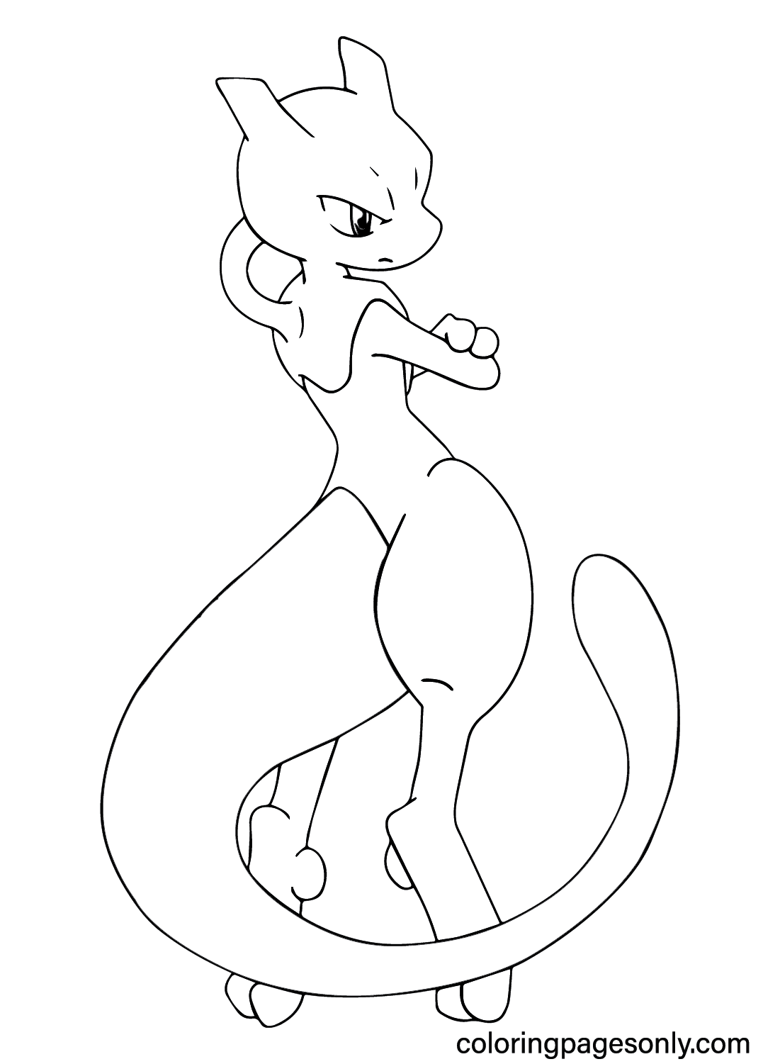 Mewtwo Images To Color Free Printable Coloring Pages