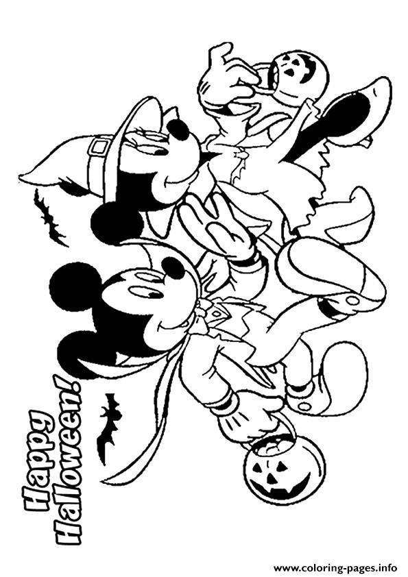 Mickey Halloween Coloring Pages