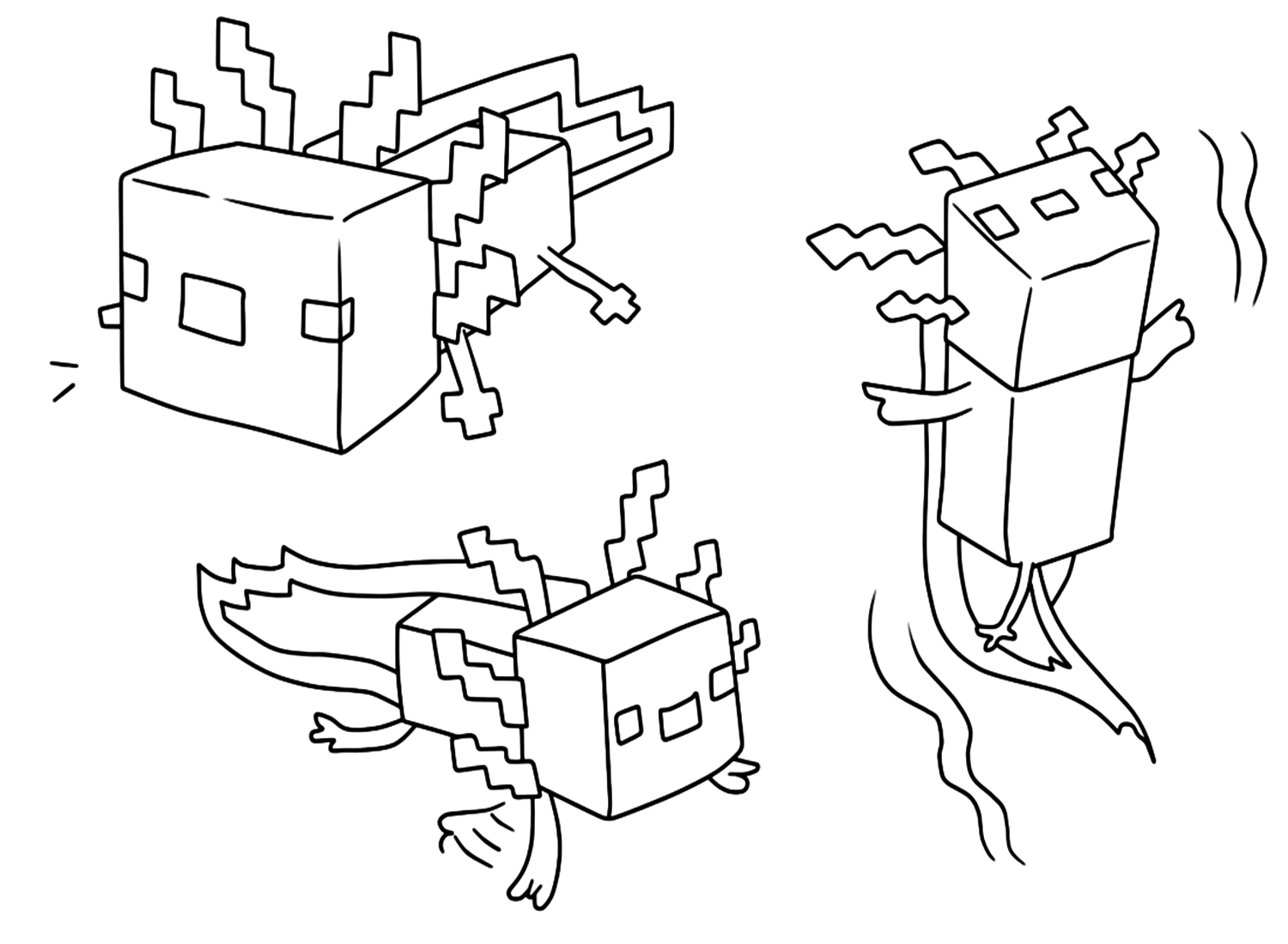 axolotl coloring page free