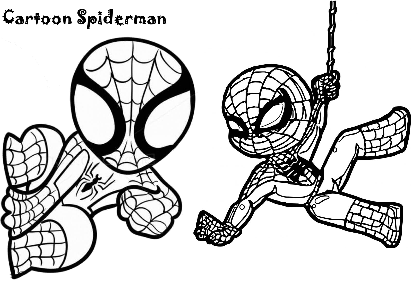 Cute Spider Man Coloring Pages