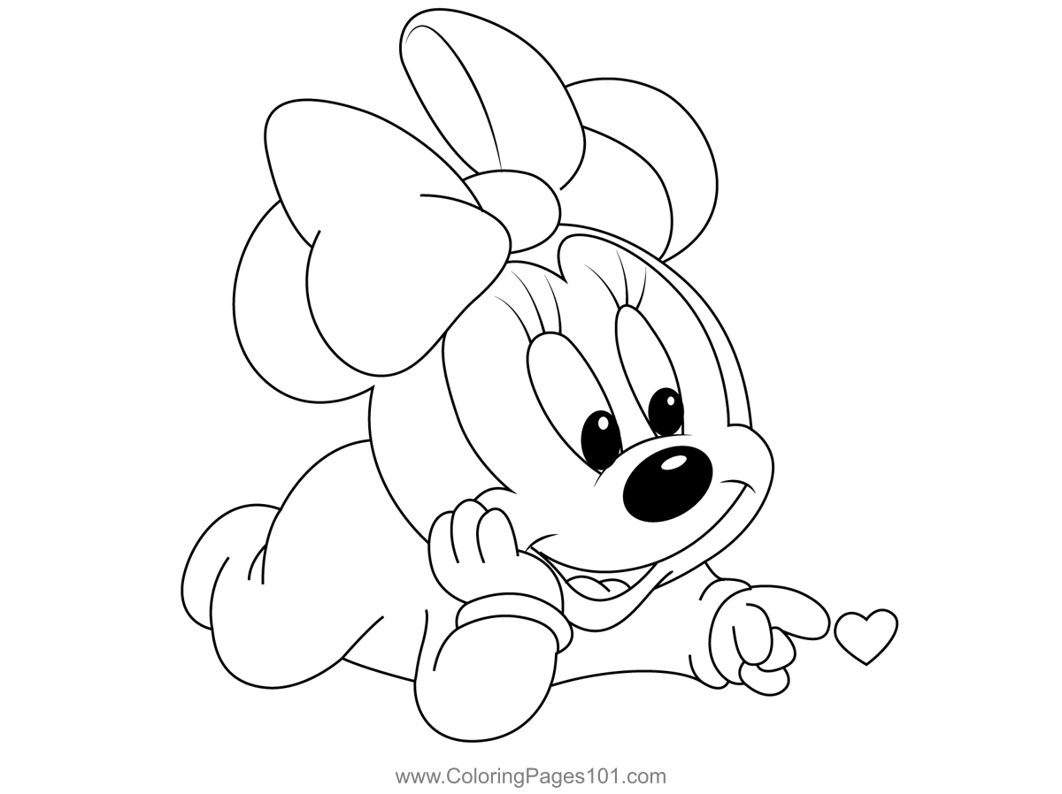 Minnie Mouse Mickey Coloring Page For Kids Free Minnie Mouse