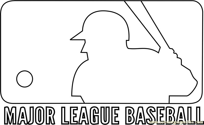 MLB Logo Coloring Page For Kids Free MLB Printable Coloring Pages